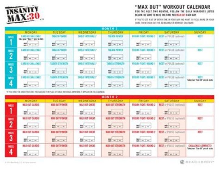Printable Insanity Workout: Your Ultimate Guide To A Killer Bod
